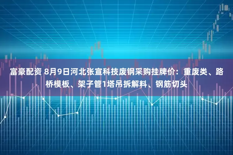 富豪配资 8月9日河北张宣科技废钢采购挂牌价：重废类、路桥模板、架子管1塔吊拆解料、钢筋切头